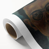Modern Portrait Wall Art - Expressive Self-Portrait with Dark Tones
