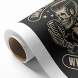 Rock and Roll Will Never Die Poster | Vintage Retro Skull Art