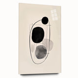 Abstract minimalist wall art piece displayed from a side view, showcasing vibrant colors and a sleek acrylic glass finish, perfect for modern decor.