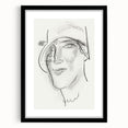 Expressionist Art - "Woman's Head and Face" by Leo Gestel - Charcoal Abstract