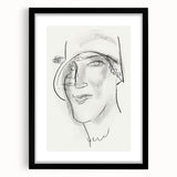 Expressionist Art - "Woman's Head and Face" by Leo Gestel - Charcoal Abstract