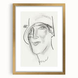 Expressionist Art - "Woman's Head and Face" by Leo Gestel - Charcoal Abstract