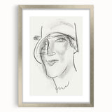 Expressionist Art - "Woman's Head and Face" by Leo Gestel - Charcoal Abstract