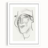 Expressionist Art - "Woman's Head and Face" by Leo Gestel - Charcoal Abstract