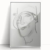 Expressionist Art - "Woman's Head and Face" by Leo Gestel - Charcoal Abstract