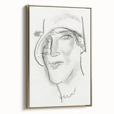 Expressionist Art - "Woman's Head and Face" by Leo Gestel - Charcoal Abstract