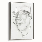 Expressionist Art - "Woman's Head and Face" by Leo Gestel - Charcoal Abstract