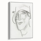 Expressionist Art - "Woman's Head and Face" by Leo Gestel - Charcoal Abstract