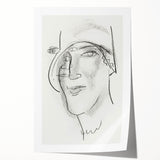 Expressionist Art - "Woman's Head and Face" by Leo Gestel - Charcoal Abstract