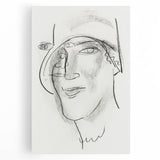 Expressionist Art - "Woman's Head and Face" by Leo Gestel - Charcoal Abstract