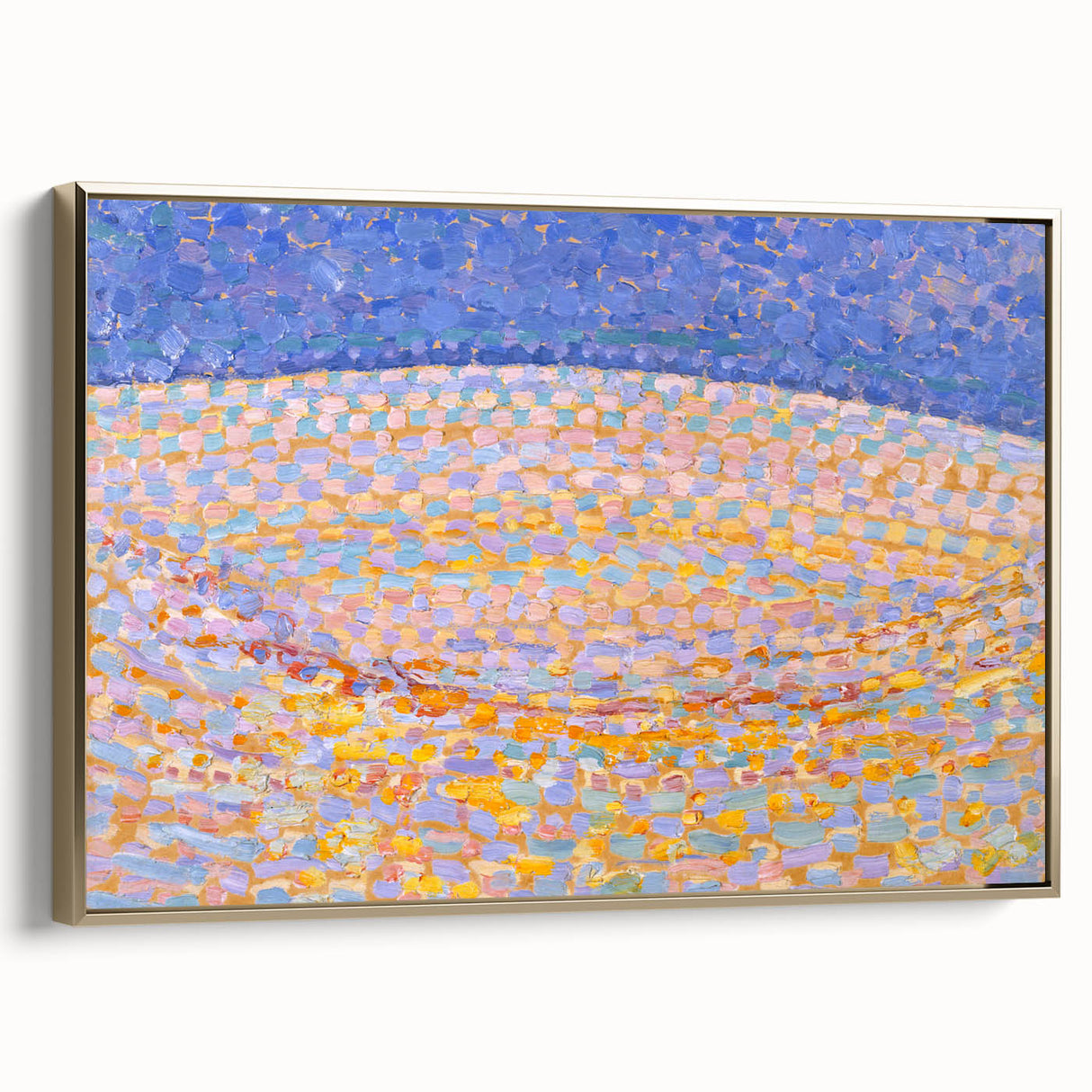 Modern Wall Art - Dune III by Piet Mondrian - Pastel Pointillist Decor
