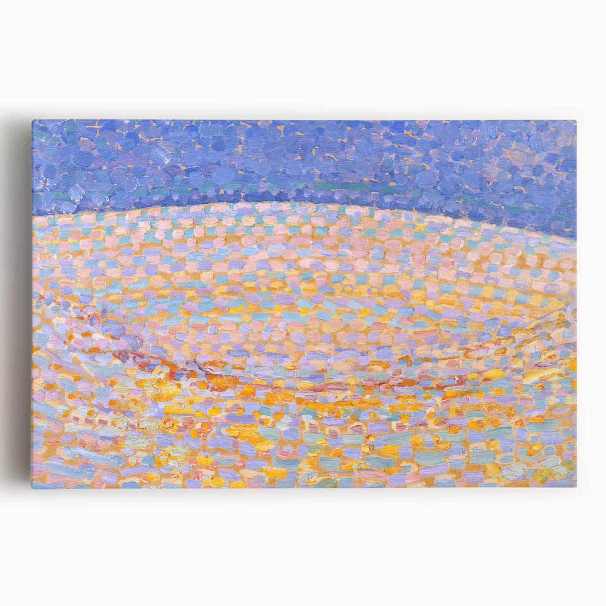 Modern Wall Art - Dune III by Piet Mondrian - Pastel Pointillist Decor