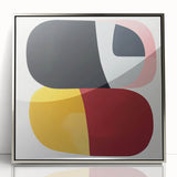 Abstract Art Prints – Bold Modern Color Blocks in Red and Yellow