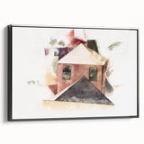 Modern Wall Art - Houses with Red by Charles Demuth - Minimalist Architectural Decor