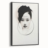 Abstract minimalist wall art design in a black frame, showcasing a textured surface and sleek side view, perfect for modern home decor. Ideal for adding a contemporary touch to any room.
