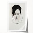 Abstract minimalist wall art print showcasing soft pastel colors and geometric shapes, elegantly rolled and packaged in a protective cardboard tube for easy display.