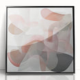 Framed geometric abstract wall art in black, showcasing sharp angles and minimalist design. Ideal for modern decor, adding a sophisticated touch to any space.