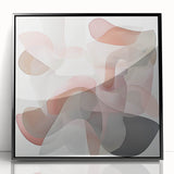 Framed geometric abstract wall art in black, showcasing sharp angles and minimalist design. Ideal for modern decor, adding a sophisticated touch to any space.