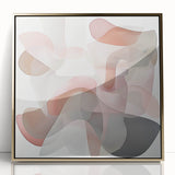 Abstract geometric wall art framed in gold, showcasing vibrant colors and intricate shapes, perfect for modern home decor or office ambiance. Ideal for art enthusiasts looking to elevate their space with stylish, contemporary design elements.
