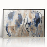 Framed acrylic artwork showcasing an abstract design with colorful splatters on a silver background, ideal for modern home decor. Perfect for adding a vibrant touch to any room.