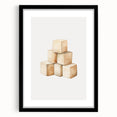 Wooden Toy Blocks Nursery Wall Art – Baby Room Decor Prints
