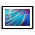 Extra large abstract art print featuring vibrant, colorful leaves on a textured canvas, framed in black.