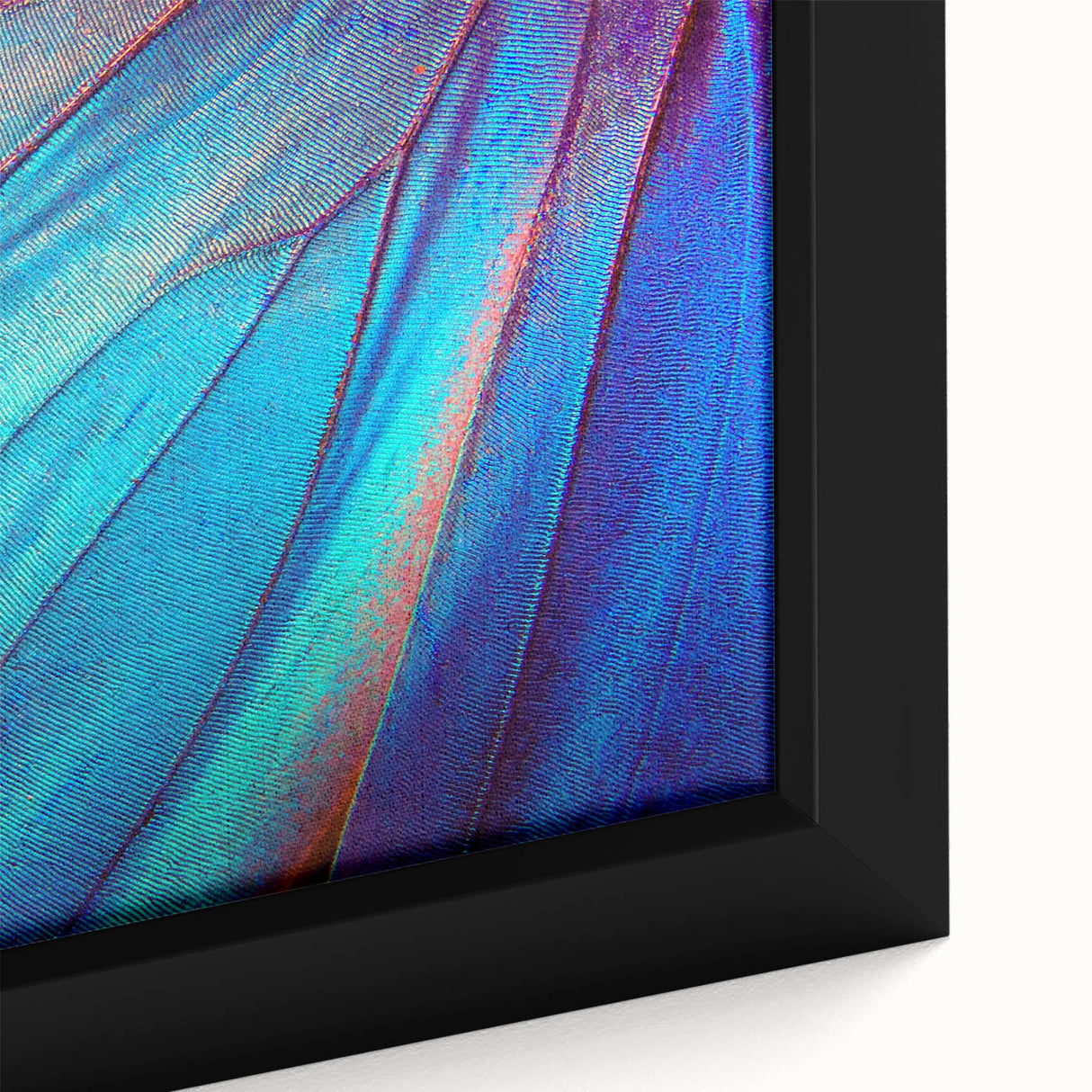 Close-up of textured black wall art featuring multicolored leaves on a framed canvas, suitable for large living room spaces.