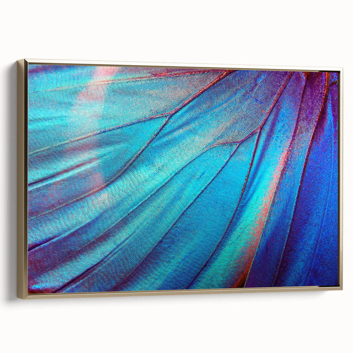 Close-up of leaves in landscape art painting on framed canvas, with muted gold and black tones, ideal for bedroom wall decor.