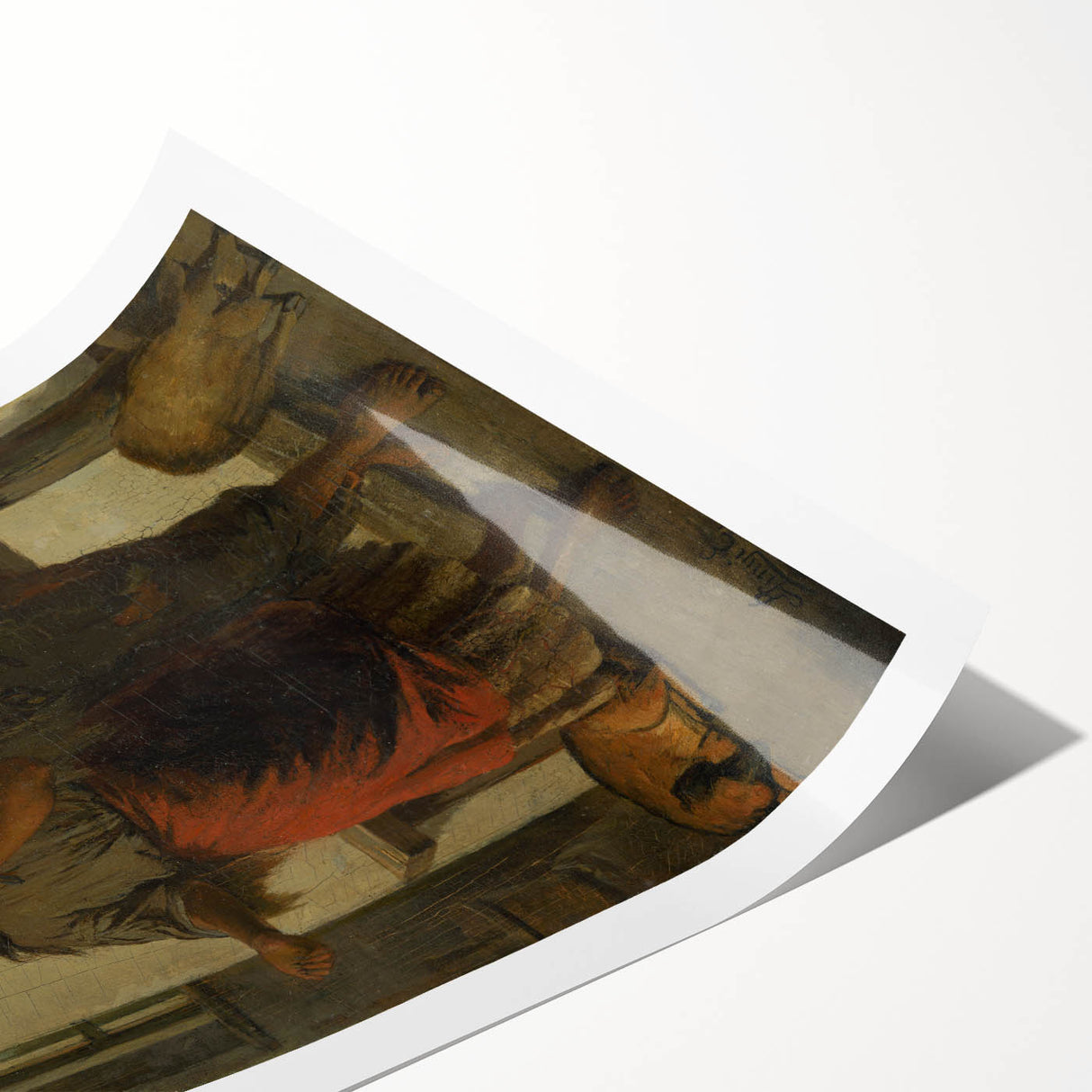 Realism Art Print - A Gypsy with a Gypsy Woman, Rustic Canvas Art