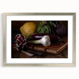Rustic Italian Kitchen Art – Garlic, Eggplant & Citrus Wall Print