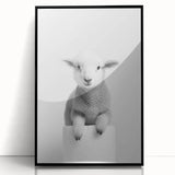 Bathroom Picture Frames - Minimalist Lamb Wall Decor for Modern Spaces
