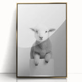 Bathroom Picture Frames - Minimalist Lamb Wall Decor for Modern Spaces