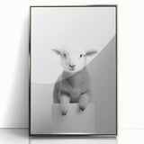 Bathroom Picture Frames - Minimalist Lamb Wall Decor for Modern Spaces