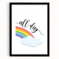 All Day Rainbow Wall Art - Kids Inspirational Playroom Decor
