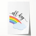 All Day Rainbow Wall Art - Kids Inspirational Playroom Decor