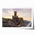 Extra large rolled print of a floral Albanian landscape, in pastel shades, ideal for art wall dining room.