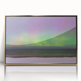 Art deco poster of a European scenery in Latvia, featuring pastel shades on acrylic framed in gold.