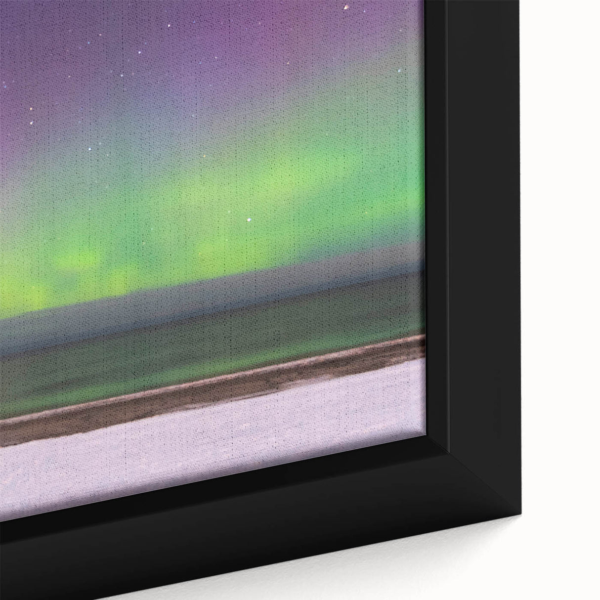 Extra large framed canvas featuring a black textured art scene of a European landscape in Latvia.