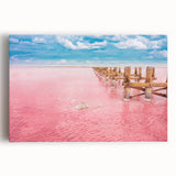 Black and white stretched canvas depicting the Yucatan scenery, suitable as large kitchen wall art.