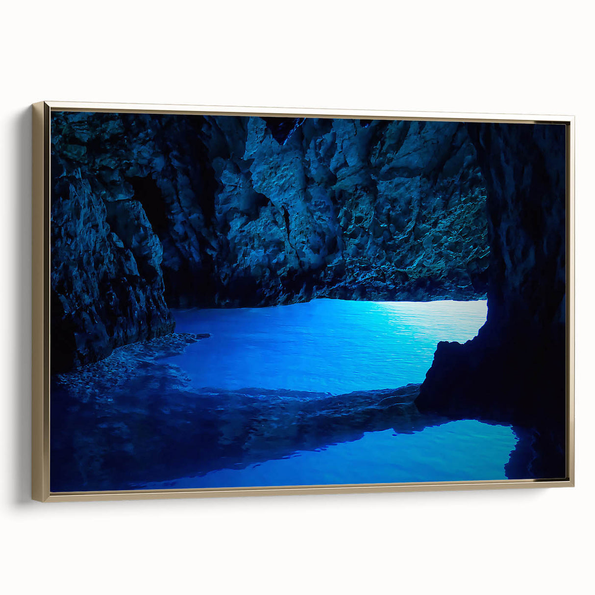 Framed canvas wall art depicting a vintage-style Brazilian landscape in black and gold tones, ideal for bedroom decor.