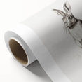 Art deco poster featuring a winter scene with muted blue and white tones on rolled canvas, ideal for nursery wall art.