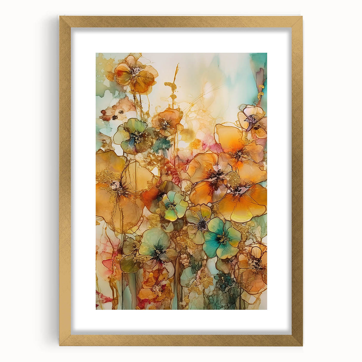 Vibrant Floral Abstract - Modern Living Room Canvas Wall Art