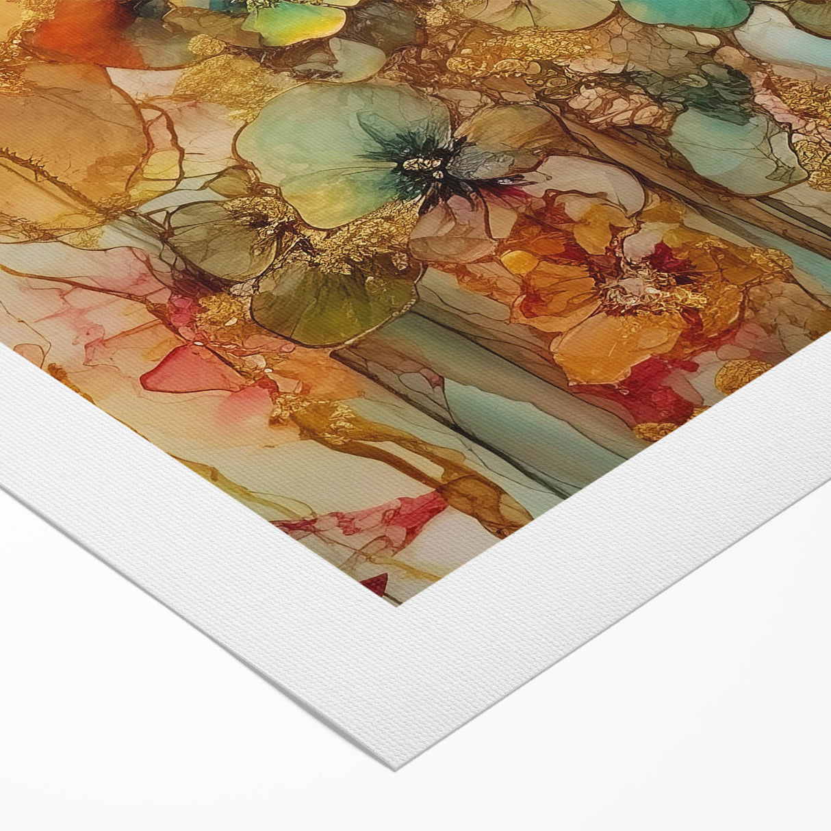 Vibrant Floral Abstract - Modern Living Room Canvas Wall Art
