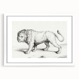 Lion Sketch by Jean Bernard - Romanticism Black and White Wall Art