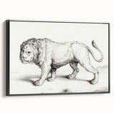 Lion Sketch by Jean Bernard - Romanticism Black and White Wall Art