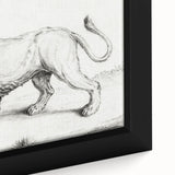 Lion Sketch by Jean Bernard - Romanticism Black and White Wall Art