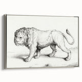 Lion Sketch by Jean Bernard - Romanticism Black and White Wall Art