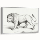 Lion Sketch by Jean Bernard - Romanticism Black and White Wall Art