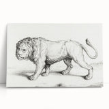 Lion Sketch by Jean Bernard - Romanticism Black and White Wall Art