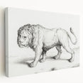 Lion Sketch by Jean Bernard - Romanticism Black and White Wall Art